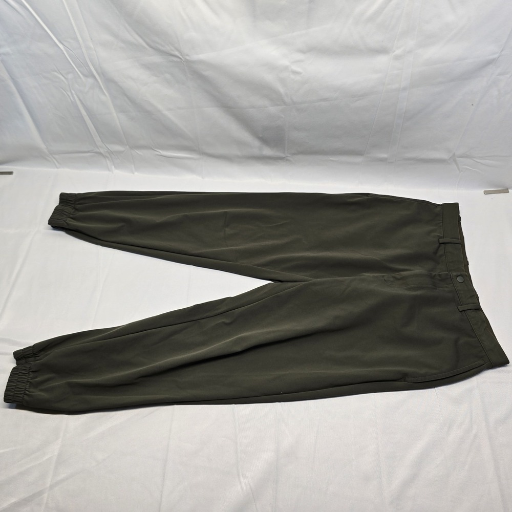 Uniqlo Pants Mens M (30x27) Dark Green Jogger Stretch Tapered Pockets